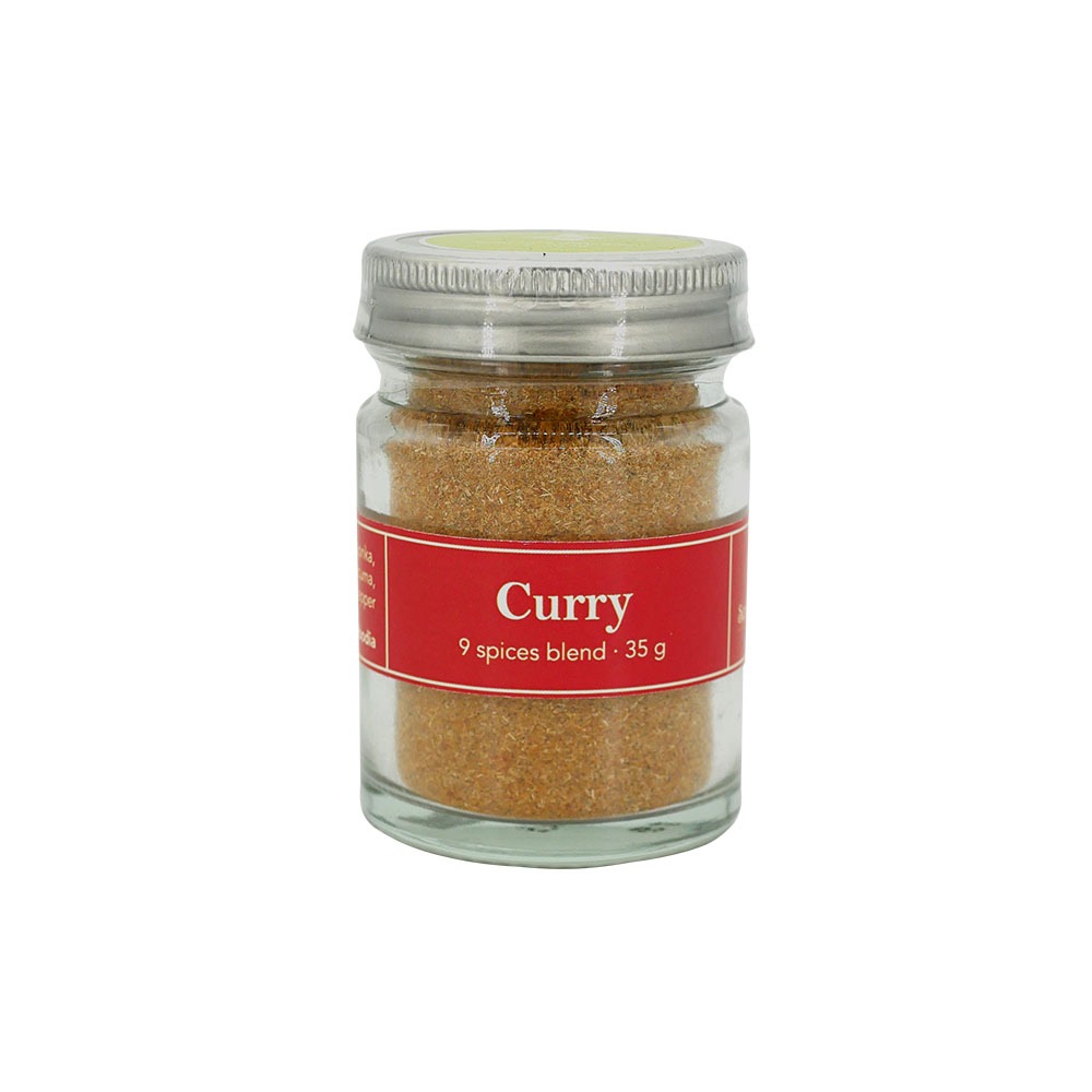 Curry in small glass pot