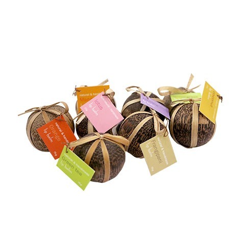 Lip balm in wood box