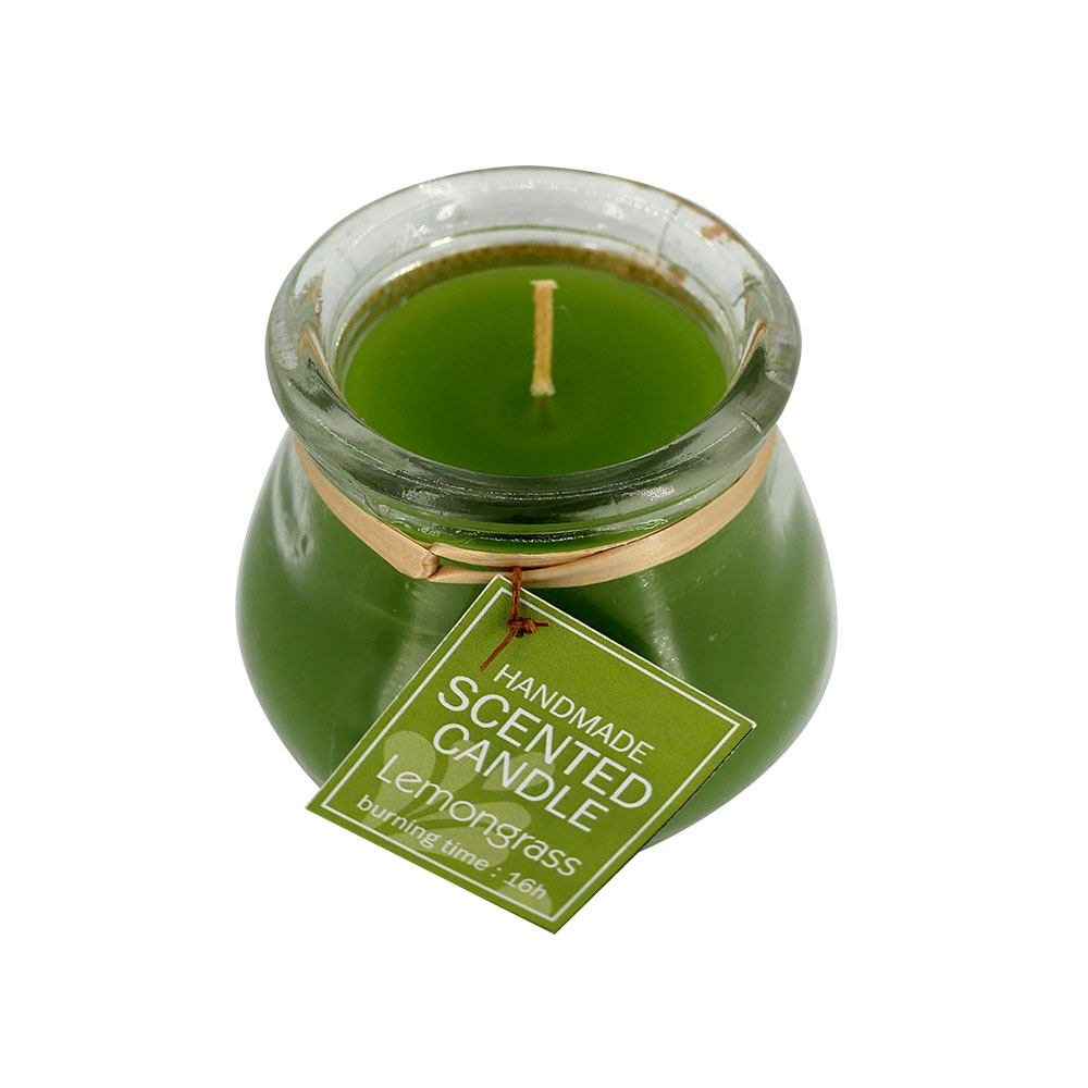 Lemongrass candle in glass pot