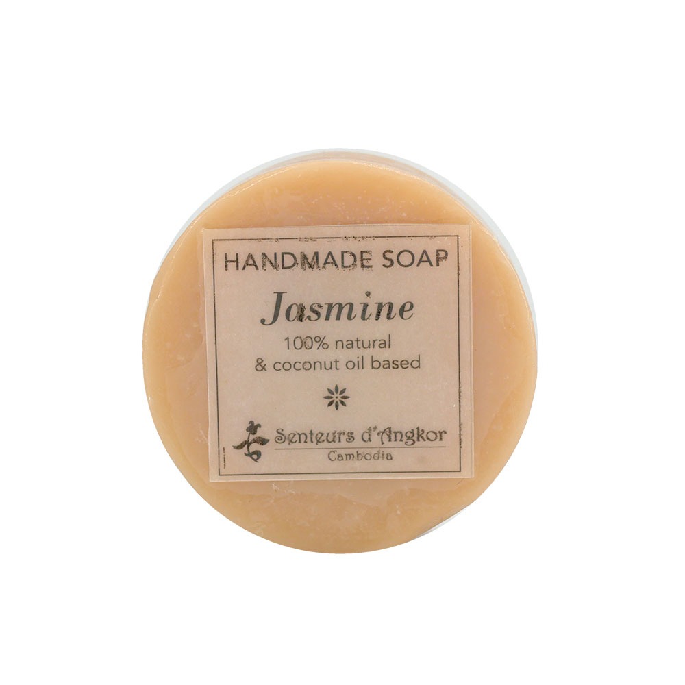 Natural round soap, jasmine