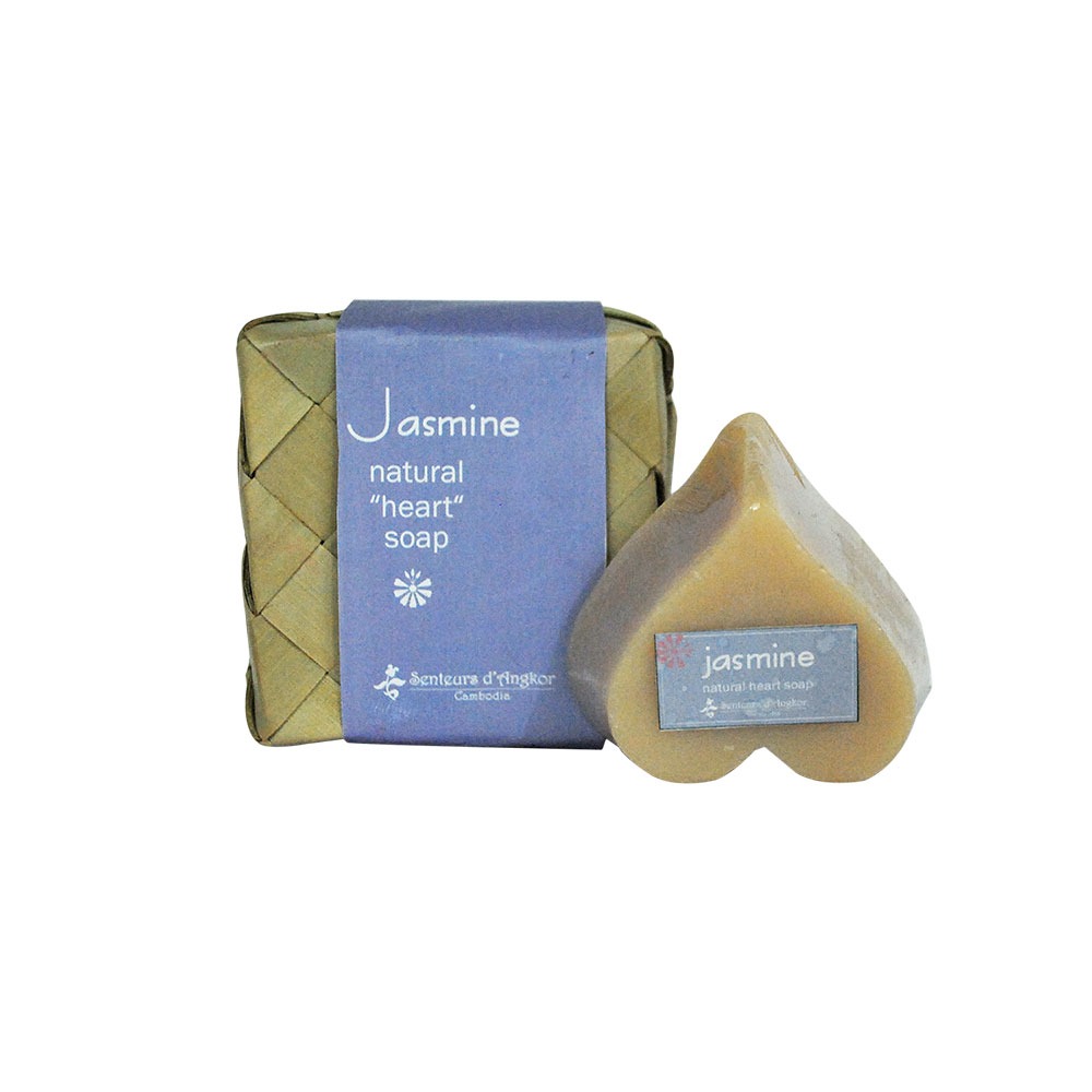Heart soap in smok, jasmine