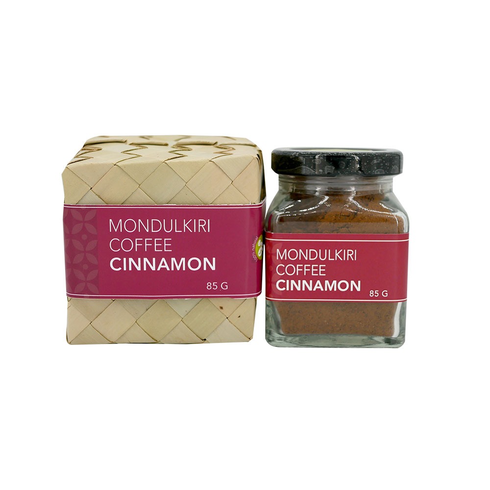 Coffee (cinnamon) in glass jar originated from Mondolkiri