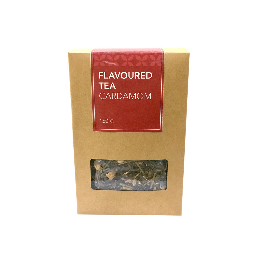Cardamom tea in paper box