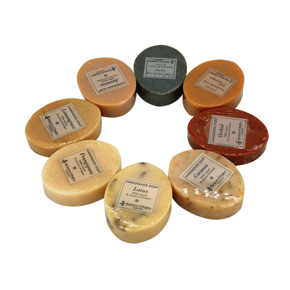 Natural oval soaps