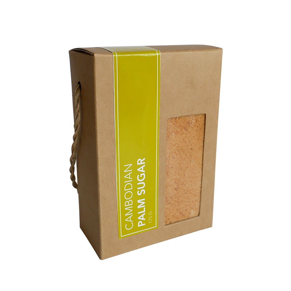 Cambodian palm sugar in kraft bag