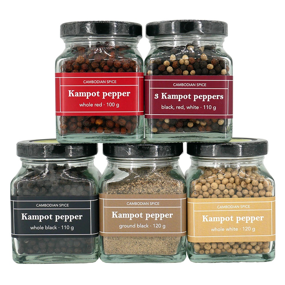 Peppers in big glass pot,all