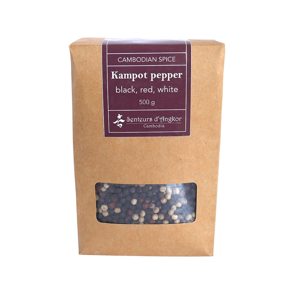 Whole mix kampot pepper in paper box